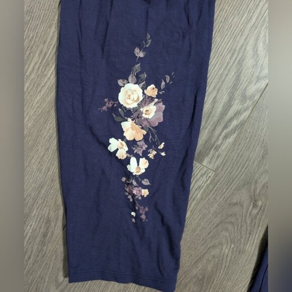 NWT Penningtons Floral Print Leggings in Dark Blue 2X - Picture 2 of 4